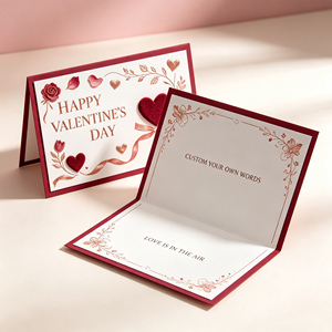 <span class=keywords><strong>Carte</strong></span> de vœux pliée <span class=keywords><strong>personnalisée</strong></span> de luxe avec impression <span class=keywords><strong>personnalisée</strong></span>, estampage à chaud, cartes de vœux du Nouvel An, cartes cadeaux en papier personnalisées pour les fêtes - Product Image 3