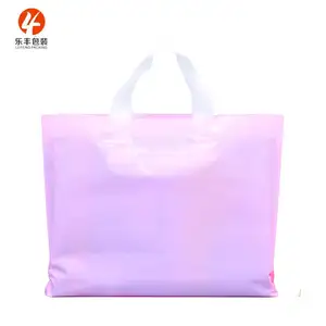 Thank You Shopping Bags Custom Printed Made Logo Plastic Shopping Bag Plastic Gift Customized Plastic Tote Shopping Bags With Handle