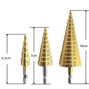 Juego de Brocas Helicoidales Industriales de HSS con Cobalto y Titanio, 3 Piezas, Acabado en Óxido Negro, Estuche de Aluminio, Mango Hexagonal, para Perforación de Metal - Product Image 1