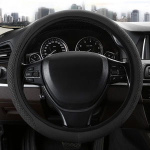 Cubierta de cuero personalizable para <span class=keywords><strong>volante</strong></span> de PU, anticongelante, transpirable, antideslizante, diseño de rombo de diamante de rejilla, sin goma - Product Image 6