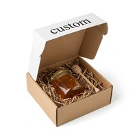 Boîte d'expédition en carton ondulé kraft avec logo imprimé personnalisé pour l'emballage du miel