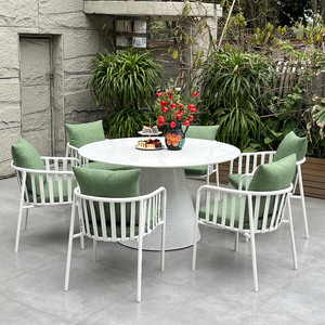 Set da Giardino 6 Pezzi con <span class=keywords><strong>Tavolo</strong></span> da Pranzo Retrattile e <span class=keywords><strong>Sedie</strong></span> per Esterni - Product Image 1