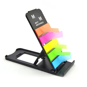 NEW Multi-funktionale Plastic Cellphone Mount Stand 5pcs Highlight PET Sticky Notes Stripe in Brown Box