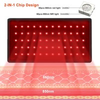 Mini-ceinture de luminothérapie rouge à domicile 660nm 850nm LED infrarouge 60 LED 10W pour soulager les douleurs dorsales, dispositif de thérapie portable et minceur