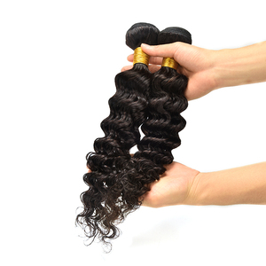 Doble capa de la onda profunda Premium ahora cabello humano extensión de diferentes tipos de tejido rizado de la trama del pelo - Product Image 1