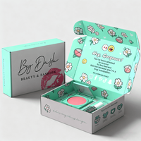 Boîtes d'expédition postales de produits de beauté Emballage postal personnalisé en carton ondulé cosmétique de couleur verte avec logo