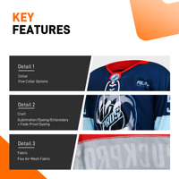 Maillot de hockey PUCKPROS 6XL unisexe, grande taille, 100% polyester, anti-UV, respirant, 240g, maillot de gardien de but de hockey sur gazon personnalisé
