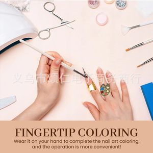 Paleta de manicura para uñas, anillo de aluminio dorado ovalado en forma de U, 5 piezas, plantilla para diseño de uñas - Product Image 4