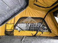 Carpa de Techo Rígida ABS con Apertura Lateral, Toldo de Poliéster 280G 420D, Impermeable y Resistente al Moho, para 2 Personas, RTT