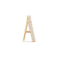 Gemnel Minimalist Boucle d'oreille initiale en argent sterling 925 avec diamant