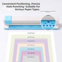 Perforatrice manuelle A4 ABS 30 trous multifonctionnelle pour reliure à anneaux, portable, pour bureau et étudiants