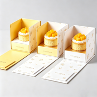 Boîte à gâteau personnalisée multifonctionnelle et écologique, emballage pour dessert, boîte cadeau en papier magnétique vide pour gâteau