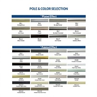 Ensemble d'accessoires pour tringle à rideau télescopique en métal, avec embout et support pour fenêtre
