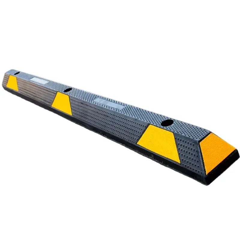 165CM /180CM/200CM Reflective Durable Parking Lot blocker plastic garage wheel truck rubber ramps wheel Chock car stopper