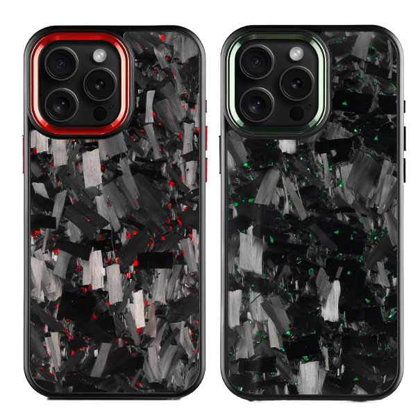 Forged Large- Patterned Carbon Fiber Phone Case for iPhone 16 15 14 13 Pro Max Shockproof Mobile Cover for 14 Plus