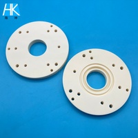 Disque à bride en céramique d'alumine de précision CNC 99% Al2O3 avec rainure pour joint torique et plusieurs trous pour chambre à vide