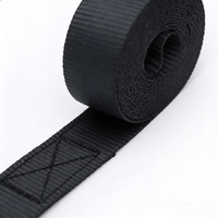 Sangle de fixation réglable de 1 pouce avec boucle à came et crochet à ressort |   Sangle de fixation cargo en polyester noir, résistance à la rupture 800 kg