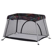 Lit bébé modulable pliable en métal, berceau anti-moustiques, parc pour enfants, lit bébé réglable pour salon