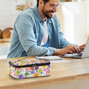 Halloween Holiday Custom <b>Sublimation</b> Cartoon Print Insulated Thermal Bento Cooler Lunch Bags for Kids Adults Food Delivery - Product Image 5