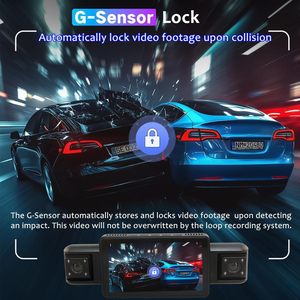 Cámara <span class=keywords><strong>para</strong></span> Vehículo de 4 Canales y 2K, Grabación Frontal, Trasera e Interior de 360° °   Cámara <span class=keywords><strong>para</strong></span> Auto con Visión Nocturna Superior, WiFi y Control por Aplicación, Resolución 1080P - Product Image 4