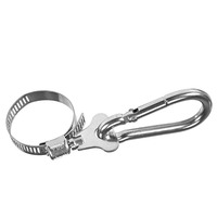 Collier de serrage pour mât de drapeau en acier inoxydable 304, réglable avec écrou à oreilles, support de mât de drapeau à serrage manuel, clip de fixation robuste pour poteau