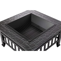 YASN 32 pouces carré en acier inoxydable foyer de jardin cheminée barbecue foyer extérieur pour le camping