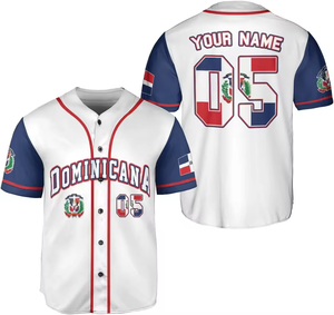 Maillots de baseball et uniformes de softball de la République dominicaine, vente en gros d'usine, personnalisation, t-shirt de softball de haute qualité - Product Image 1