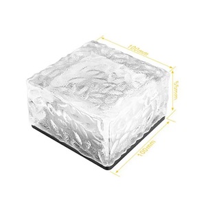 Solar Powered Ice Block Lamp Square Outdoor Garden Lawn <b>Light</b> Waterproof Led In Ground Landscape Lighting For Home Use - Product Image 5
