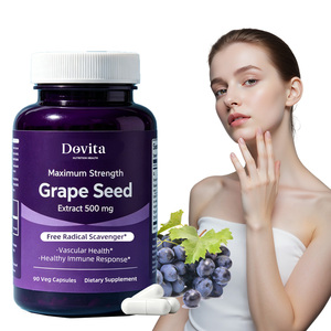 Cápsulas de Extracto de Semilla de Uva, Fabricante de Suplementos de Marca Privada OEM, Alta Absorción, 95% OPC, Blanqueamiento de la Piel, Venta al Por Mayor - Product Image 1