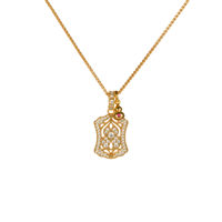 Collier pendentif en alliage doré pour femme TANGPEI, design géométrique gourde et plaque carrée, bijoux de mode