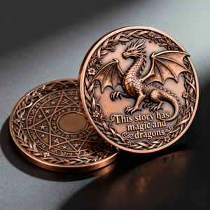 Monedas de Desafío de Metal Antiguas con Logotipo Personalizado de Fábrica, Estilo Feng Shui, con Acabado en Oro y Diseño Esmaltado - Product Image 1