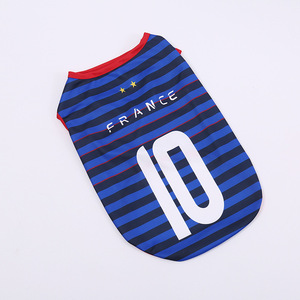 Gilet de football pour chien, tenue toutes saisons pour Teddy, Pomeranian, Bichon Frisé, vêtements pour chiot, style sportif fin, nom de l'équipe, joueur - Product Image 6