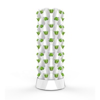 Système hydroponique intelligent d'intérieur, culture verticale en tour aéroponique avec lumière de croissance et pompe pour une utilisation toute l'année à domicile