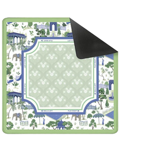 Tapis de mahjong antidérapant bleu à motif floral et oiseaux avec sac de transport pour jeux de poker et de dominos pour hommes, réduction du bruit - Product Image 6
