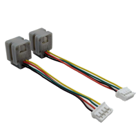 Adaptateur téléphonique RJ9 personnalisé YBO, connecteur 616M-4P4C, prise femelle, câble de raccordement (matériau PBT) pour l'assemblage de faisceau de câblage téléphonique