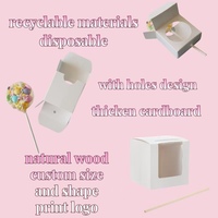 Boîte à macarons personnalisée avec fenêtre, bâtonnets pour sucettes, cadeaux de mariage, emballages pour sucettes, petites boîtes pour cake pops, boîte à bâtonnets pour bonbons aux pommes