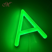 2023 marques personnalisées publicité 3D acrylique LED lettre signe Logo illuminé panneau de signalisation extérieure avec Source de lumière au néon