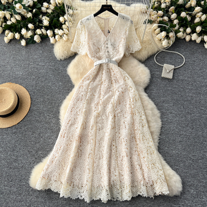 LE2619 2024 autunno Vintage have Hook abiti in pizzo a fiori <span class=keywords><strong>donna</strong></span> elegante <span class=keywords><strong>Boutique</strong></span> <span class=keywords><strong>donna</strong></span> <span class=keywords><strong>donna</strong></span> abito lungo mondana <span class=keywords><strong>Boutique</strong></span> - Product Image 3