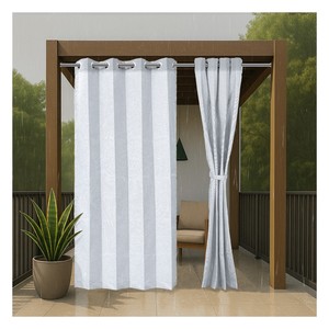 Rideaux d'extérieur imperméables de qualité supérieure, très vendus, avec une finition douce et luxueuse pour des espaces de vie extérieurs élégants - Product Image 1