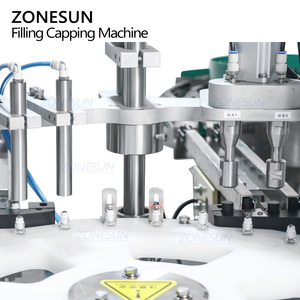 Machine de remplissage et de bouchage automatique de flacons roll-on pour cosmétiques et parfums ZONESUN ZS-AFC70 avec pompe péristaltique rotative servo à double tête - Product Image 4