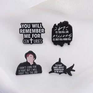 ロックンロールバンドエナメルピンカスタムミュージックソング歌詞引用バッジラペルブローチパンクジュエリーアクセサリーギフト - Product Image 3