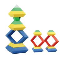Jeu de blocs pyramidaux magiques multifonctionnels éducatifs pour l'assemblage, jouets stimulants pour l'esprit, en PVC, pour les 0-14 ans