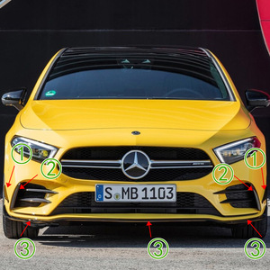Mercedes-Benz A-Class Front Bumper Kit ABS AMG Canard Modification 2019 Sport Style - Product Image 5