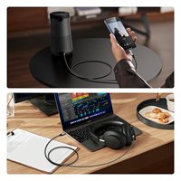 UGREEN Câble de prise audio auxiliaire vers USB C Type C vers 3.5mm 1M USB C vers TRRS Casque stéréo de voiture Adaptateur micro compatible HiFi