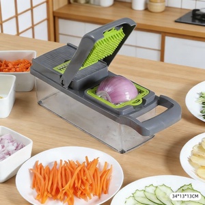 Cortador de Verduras Multifuncional, Rebanador y Picador de Verduras, Juego de Utensilios de Cocina de Silicona, Gadget de Cocina de Acero Inoxidable - Product Image 6