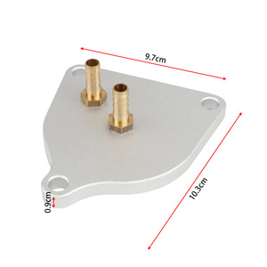 Conector para Cambio de Fluido de Transmisión, Placa de Aluminio con Accesorios de Latón de 9.7x10.3cm para Uso General - Product Image 1