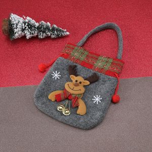 New cross-border Christmas gift bag/tote bag with <b>bells</b>, apple bag, Christmas children's gift bag - Product Image 3