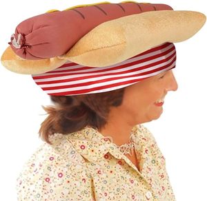 Divertido Sombrero de Perrito Caliente, Sombrero de Perrito Caliente de Comida Rápida, Sombrero de Disfraz de Felpa Suave, Accesorio para Fiesta de Pizza - Product Image 5