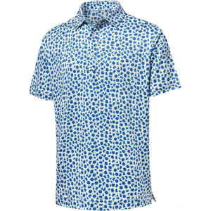 Polo pour homme à manches courtes en soie de glace haut de gamme respirant imprimé partout décontracté polo de golf d'été - Product Image 4