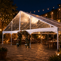 Tente en PVC transparent ignifuge imperméable de haute qualité à une seule couche pour événements de mariage, utilisable en intérieur/extérieur